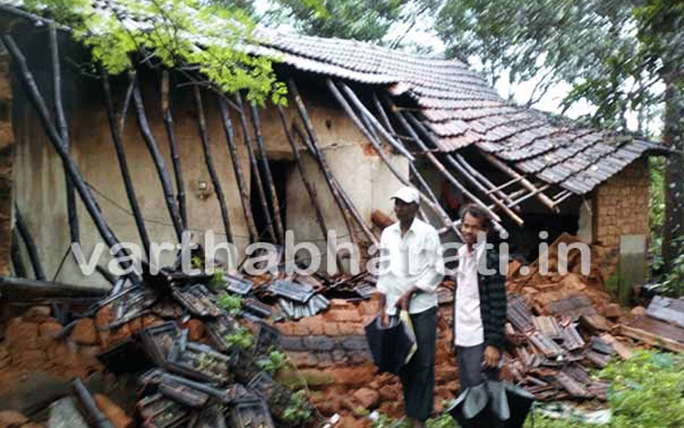 Rains continue wreak havoc in Malnad: Woman dies when wall of cowshed collapses