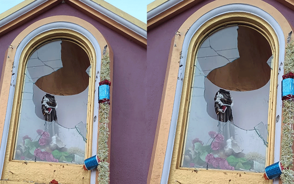 Karnataka: Miscreants vandalize idol im 160-year-old Church in Chikkaballapur