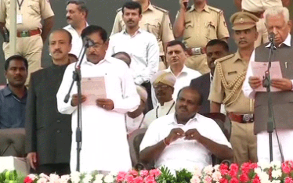 G Parameshwar takes oath as DyCM