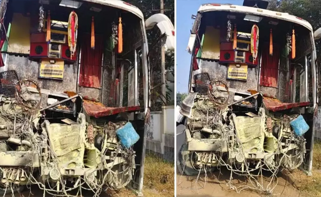 Over 20 injured as private bus rams into lorry in Hassan district