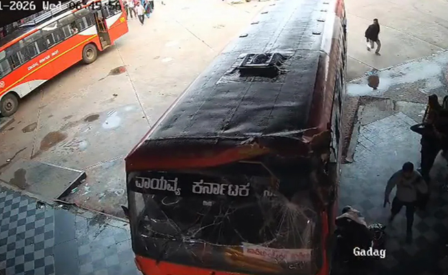 Boy killed, four injured after bus runs over them in Karnataka's Haveri