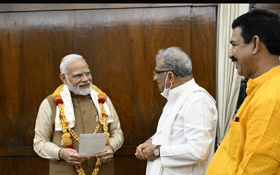 Dr. Veerendra Heggde takes oath as Rajya Sabha member in Kannada 