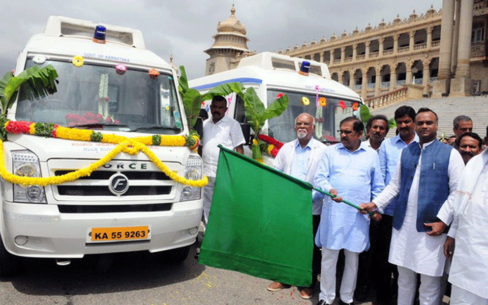 Green flag for Traffic Health Unit that provides medical services at doorstep of tribal people