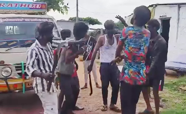 Case filed after men dance with weapons during Holi celebrations in Kanakagiri