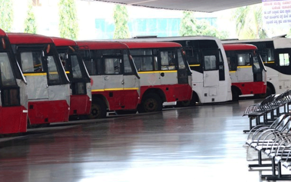 KSRTC resumes bus service to Kerala, Madikeri