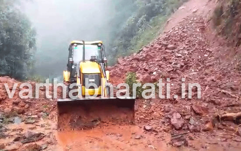 Landsliding on Kudremukh-Mangaluru highway: Vehicular movement affected