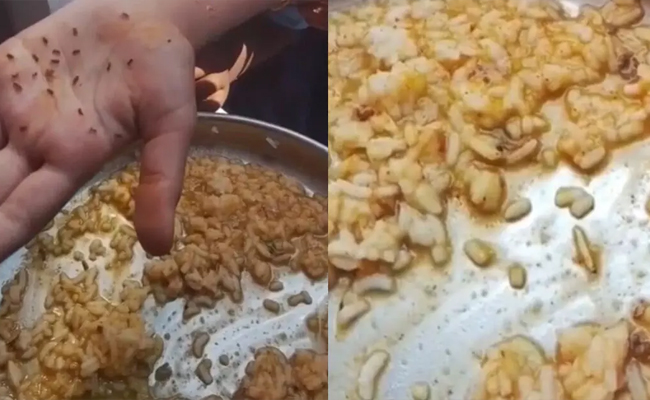 Koppal: Worms found in midday meal at Ningapur Government School