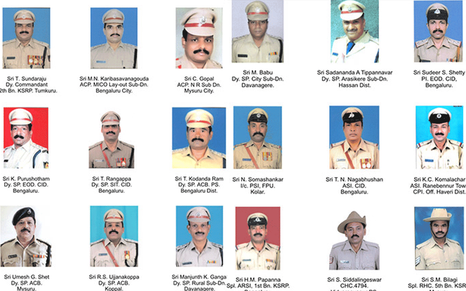 18 police from state selected for President’s medal