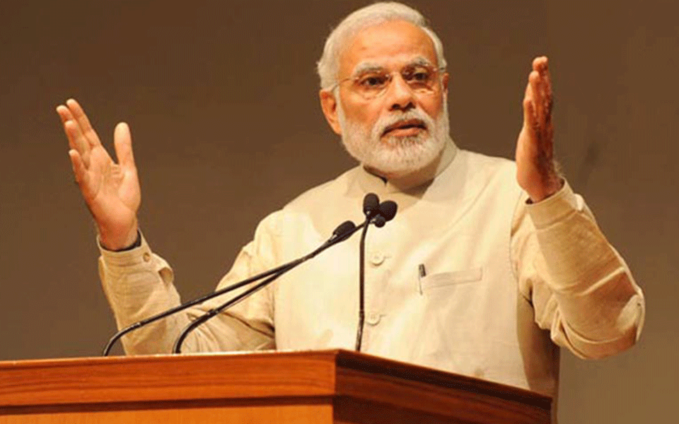 It’s a battle between those who want development and its opponents: Modi