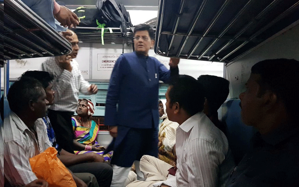 Railway minister holds ‘rail pe charcha’ with passengers on Mysuru-Chennai Express