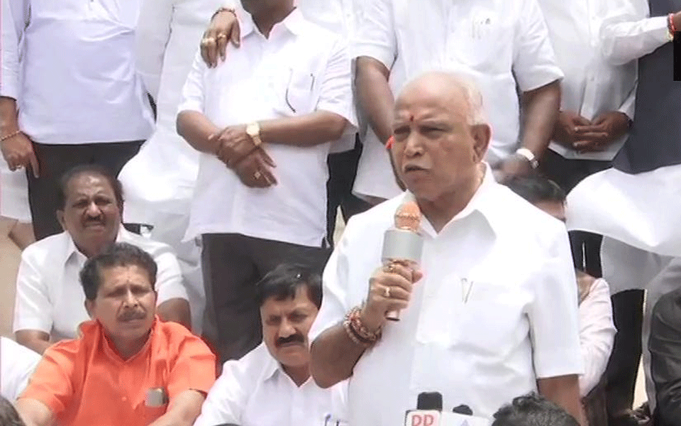 BJP stages dharna in Karnataka, demands CM's resignation
