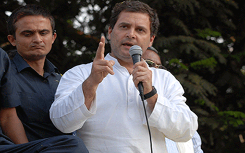 Jobs creat by small firms, not tycoons, says Rahul