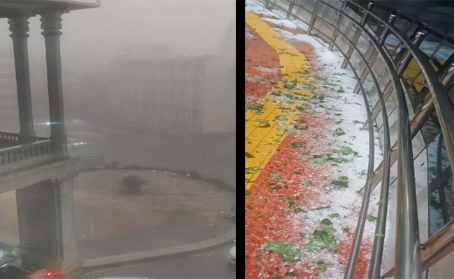 Hailstorm brings relief to Bengaluru from scorching summer