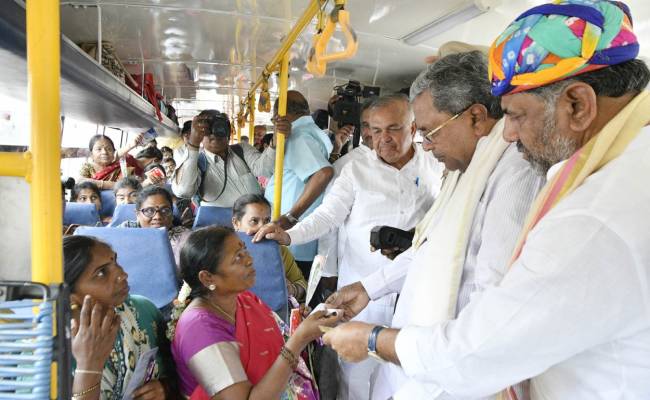 Shakti scheme offering free ride in govt buses for women costs Rs 8.84 crore on single day