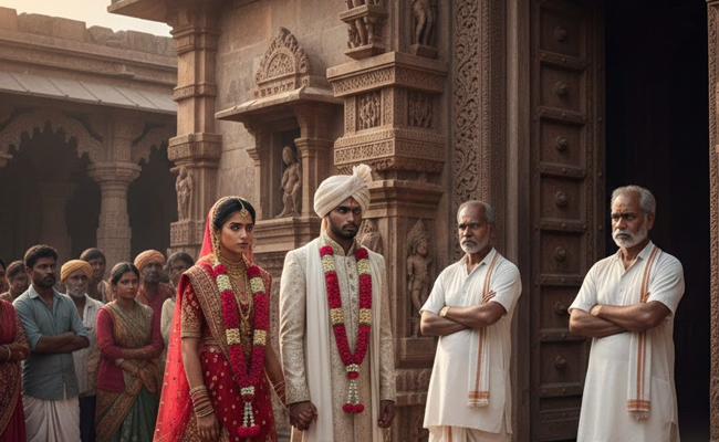 Newlywed Dalit couple allegedly stopped from entering temple in Tumakuru; one arrested
