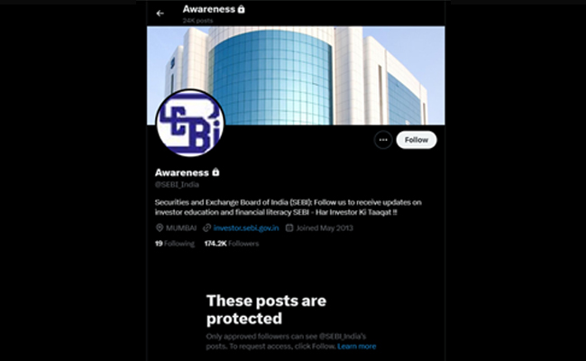 SEBI's X account locked after Hindenburg report