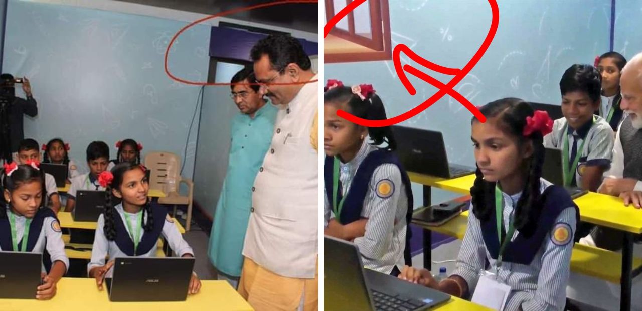 Twitter users mock PM Modi’s visit to “fake” classroom; here’s what they said