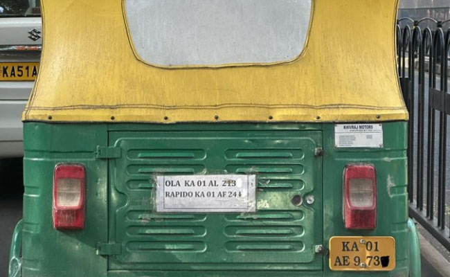 Auto-rickshaw with multiple registration numbers operating for Ola and Rapido sparks safety concerns