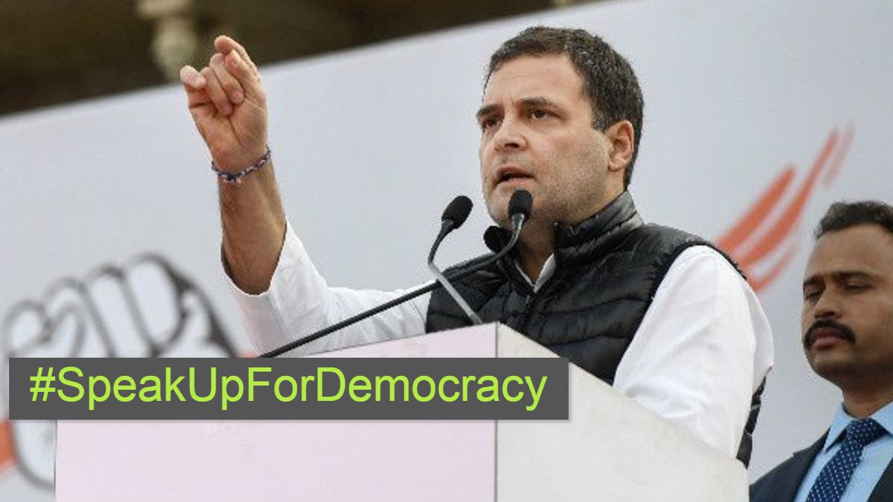 Rahul Gandhi's Twitter campaign #SpeakUpForDemocracy goes trending worldwide with over 3 lakh tweets