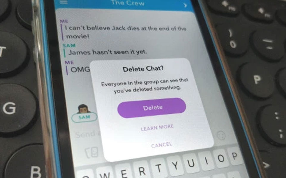 New Snapchat feature to let users delete chat messages