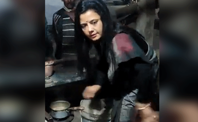 "Who knows where it may lead me" Mahua Moitra captions video while trying to make "Chai"