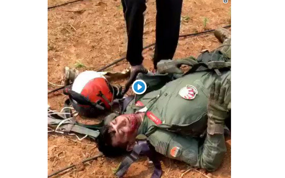 Pak social media shares video of pilot injured in Bengaluru Aero Show as that of IAF Pilot