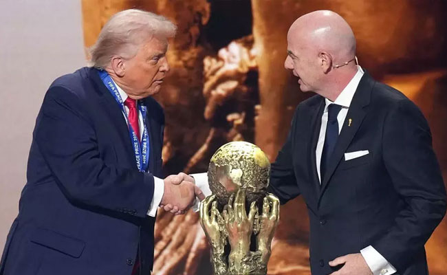 FIFA gives President Donald Trump peace prize in departure from its traditional focus on sport
