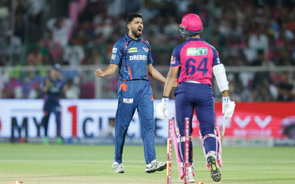 Avesh Khan grabs three crucial wickets as LSG defeat RR by 2 runs in a thriller