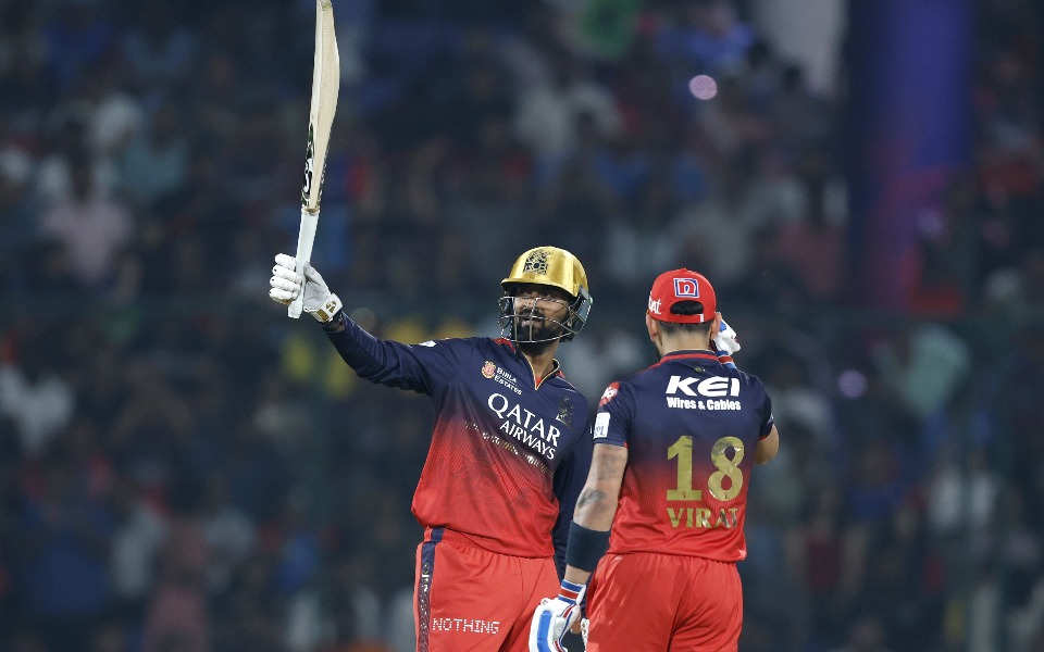 Krunal's rare IPL fifty helps RCB beat DC and extend unbeaten away run