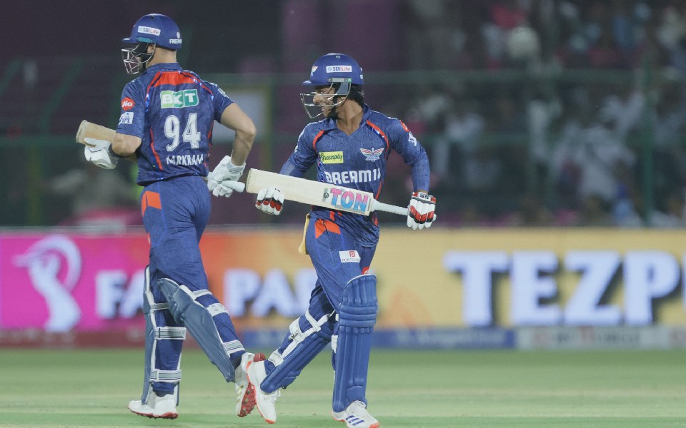 Markram, Badoni score half-centuries as LSG make 180/5 against RR