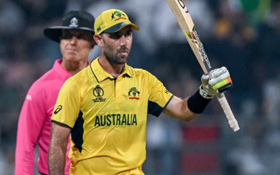 Maxwell's sensational double century powers Australia into semifinals