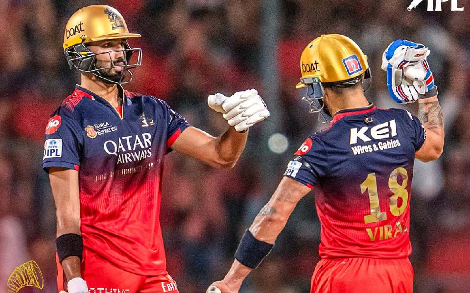RCB post 205/5 against RR