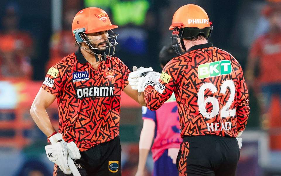 Nitish Reddy, Head's fifties power SRH to 201/3 against RR
