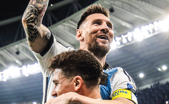 Messi scores, Argentina reaches World Cup quarterfinals