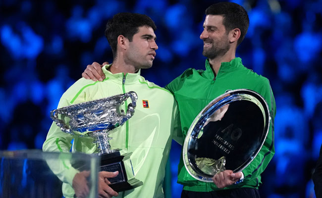 Carlos Alcaraz beats Novak Djokovic to become the youngest man to complete a career Grand Slam