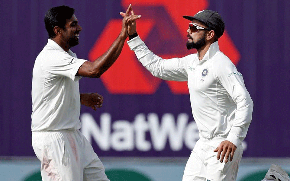 Ashwin Picks Four as England End at 285/9