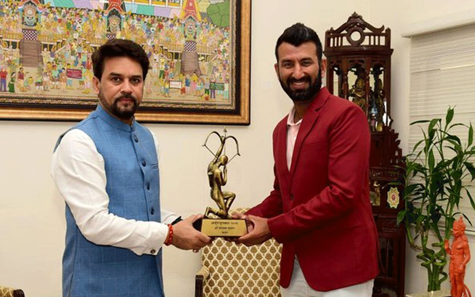 Indian batter Cheteshwar Pujara finally gets his hands on Arjuna award
