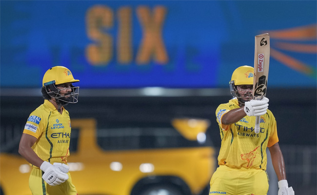 Mhatre's fifty carries CSK to 209/5 against PBKS