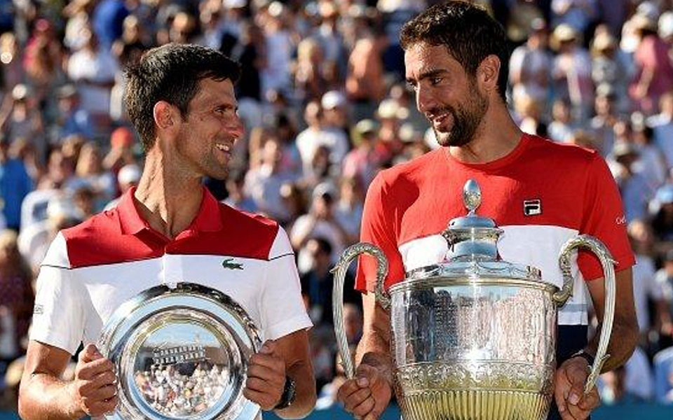 Cilic beats Djokovic in final for Queen's Club trophy