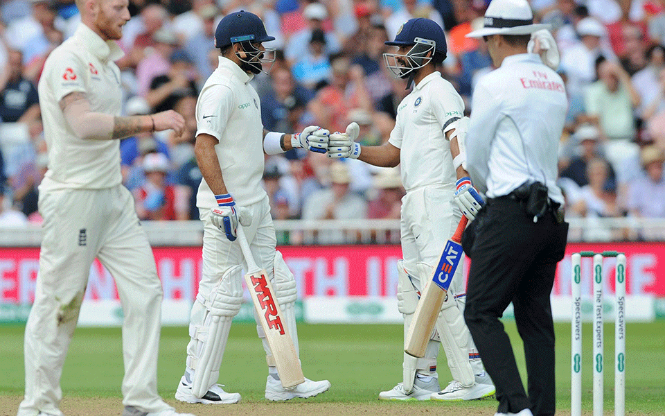 India vs England: India 307/6 at stumps