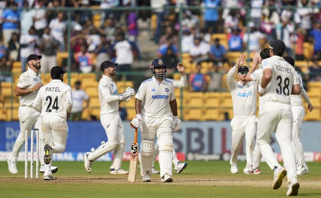 India set 107-run target for NZ in first Test at Chinnaswamy