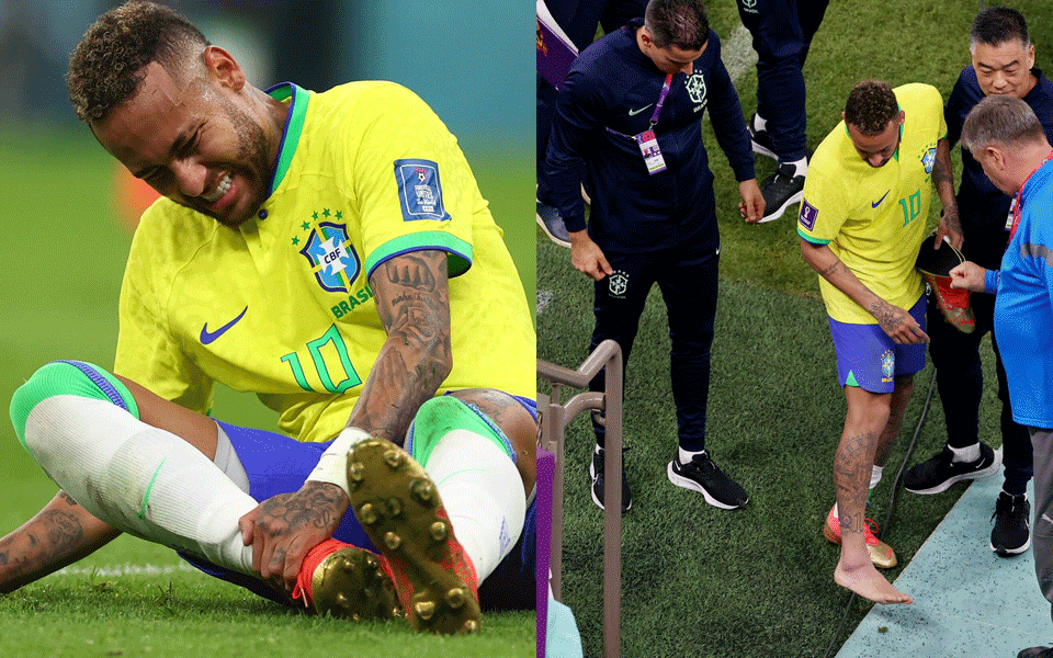 Neymar injures right ankle during Brazil's World Cup win