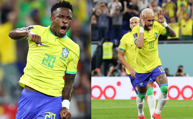 Neymar scores for Brazil in return from injury at World Cup