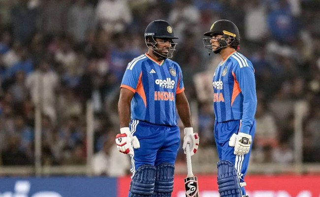 Fifties from Samson, Abhishek and Kishan take India to 255/5 in T20 World Cup final