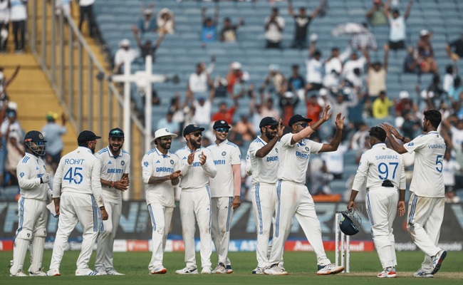 India vs New Zealand: New Zealand bowled out for 259 on 2nd test in Pune