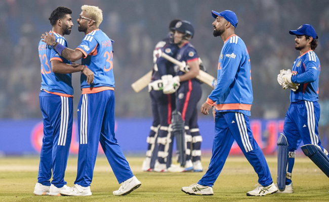 India crush Namibia by 93 runs in T20 World Cup