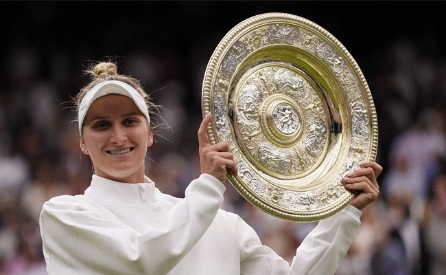 Marketa Vondrousova defeats Ons Jabeur 6-4, 6-4 to win the Wimbledon women's championship