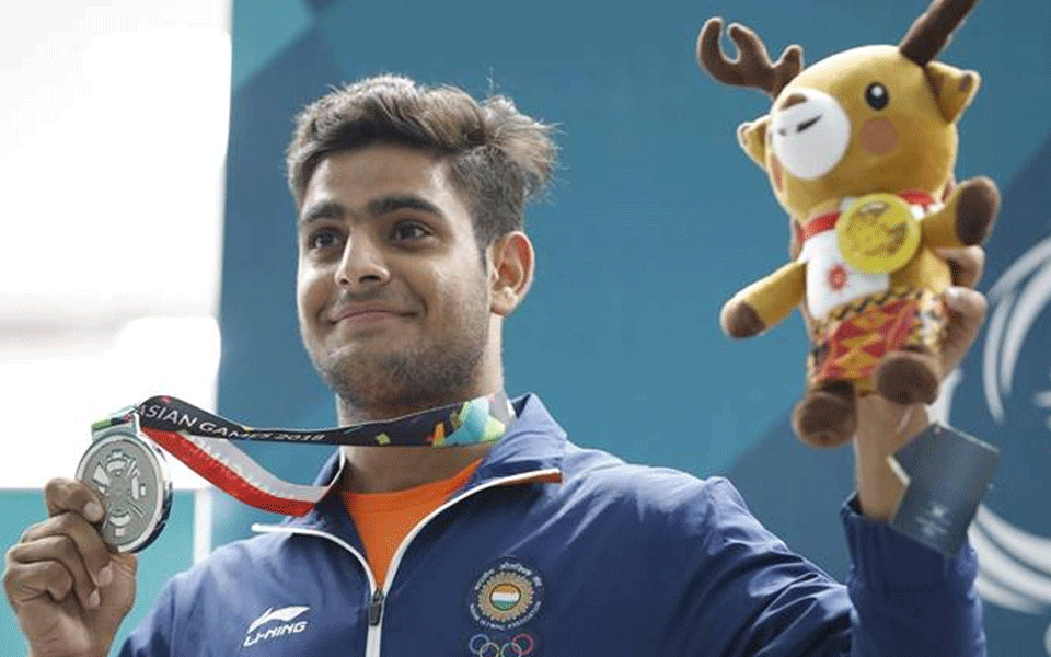 Trap shooter Lakshya clinches silver medal