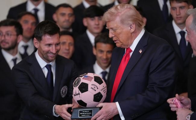 Lionel Messi and Inter Miami feted by President Donald Trump at the White House for MLS Cup title