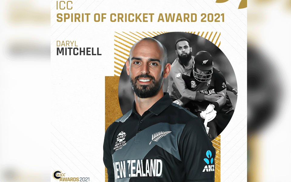 New Zealand's Daryl Mitchell wins ICC's 'Spirit of Cricket' award